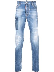 DSQUARED2 jean à logo imprimé - Bleu