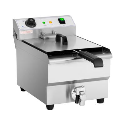 Elektrische friteuse - 13 liter - 3.200 W - aftapkraan - koude zone