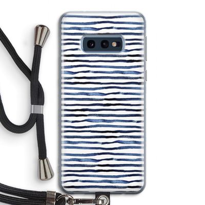 Verrassende lijnen: Samsung Galaxy S10e Transparant Hoesje met koord