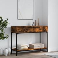 Wandtafel 100x34,5x75 cm bewerkt hout gerookt eikenkleurig - thumbnail