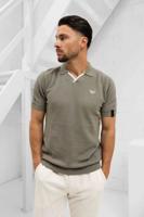Quotrell Couture Elijah Polo Heren Lichtgroen/Wit - Maat M - Kleur: Lichtgroen | Soccerfanshop