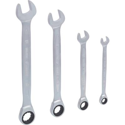 KS Tools 503.4204 5034204 Ringsleutel met ratelset Sleutelbreedte (metrisch) 10 - 19 mm