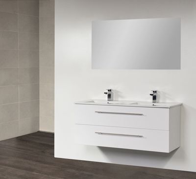 Badkamermeubel Exclusive Empoli 120 cm (2 lades, 2 uitsparingen) Wit