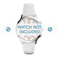 Fossil horlogeband CH4000 Leder Wit 16mm + wit stiksel
