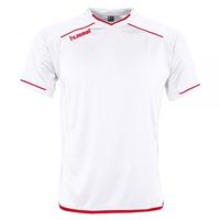 Hummel 110113K Leeds Shirt Korte Mouw Kids - White-Red - 128