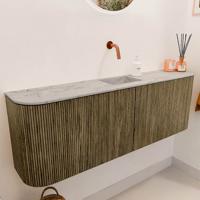 Toiletmeubel Mondiaz Joya Dlux | 123.2 cm | Meubelkleur Dusk | Faye wastafel Glace Wasbak Midden | Zonder kraangat(en)