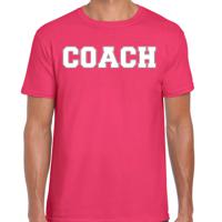 Bellatio Decorations Cadeau t-shirt voor heren - coach - roze - bedankje - verjaardag 2XL  -