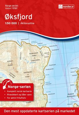 Wandelkaart - Topografische kaart 10161 Norge Serien Øksfjord | Nordeca Wandelkaart - Topografische kaart 10161 Norge Serien Øksfjord | Nordeca