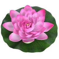 Drijvende kunst waterlelie bloemen - roze - D18 cm - Vijver decoratie - Nep bloemen - Waterlelies