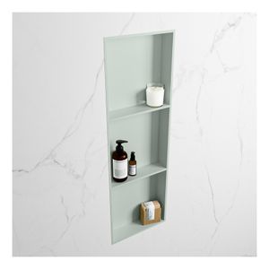 Wandnis Solid Surface Easy | In- en opbouw | 30x90x8 cm | 3 vakken | Greey