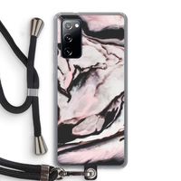 Roze stroom: Samsung Galaxy S20 FE / S20 FE 5G Transparant Hoesje met koord
