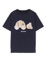 Palm Angels Kids teddy bear print T-shirt - Bleu - thumbnail