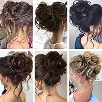 buitenlandse handel aanbod synthetische bun pruik rommelig lange baard haar ring elastische haar tas pruik ring pluizige haar ring bal hoofd Lightinthebox