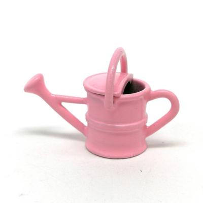 Metalen pop huis miniatuur gieter handwerk Toy (roze)