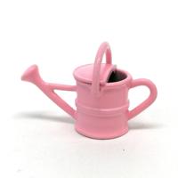 Metalen pop huis miniatuur gieter handwerk Toy (roze)