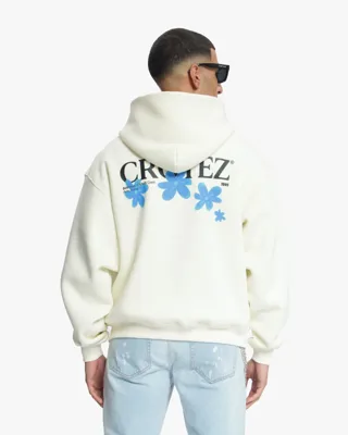 Croyez Botanique Zip Hoodie Heren Gebroken Wit/Blauw - Maat L - Kleur: Gebroken WitBlauw | Soccerfanshop