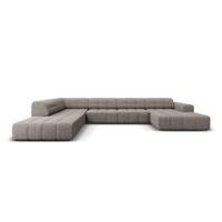 Cosmopolitan Design Chicago U-bank - Hoek Links - Chenille - Lichtgrijs