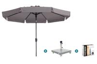 Madison Flores Luxe stokparasol Ø300 cm. - Taupe met Sevilla voet en hoes Madison Flores Luxe stokparasol Ø300 cm. - Taupe met Sevilla voet en hoes