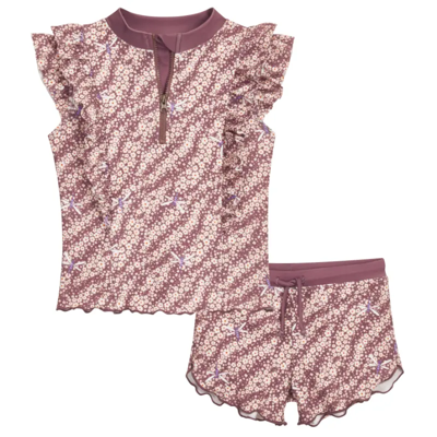Playshoes zwemset Flowers Violet-98-104 Playshoes zwemset Flowers Violet-98-104