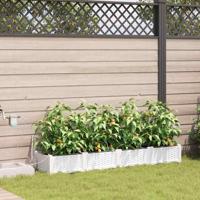 VidaXL Tuin bloempot 4 pcs wit staal