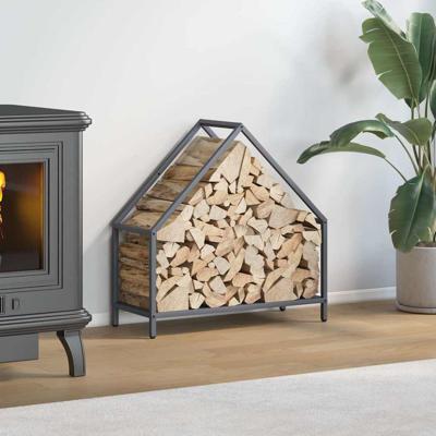 Brandhoutrek 60x25x60 cm koudgewalst staal antracietkleurig