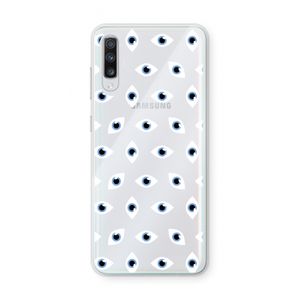 Eyes pattern: Samsung Galaxy A70 Transparant Hoesje