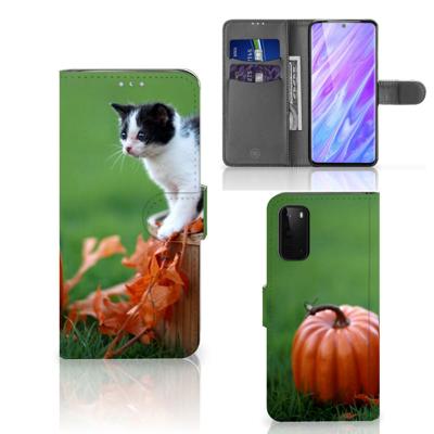 Samsung Galaxy S20 | Telefoonhoesje | Met pasjeshouder | Kitten