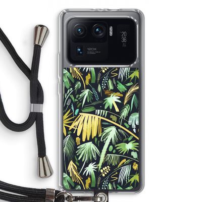 Tropical Palms Dark: Xiaomi Mi 11 Ultra Transparant Hoesje met koord