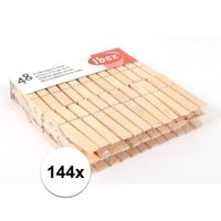 144x Houten wasknijpers / knijpers