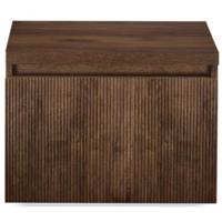 Frozen 3D Badmeubelset 60 cm - Greeplijst in Kleur - Inclusief Wastafelbovenblad Dark Oak