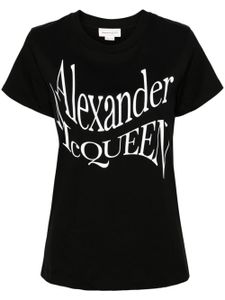 Alexander McQueen t-shirt en coton à logo imprimé - Noir