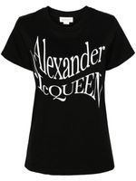 Alexander McQueen logo-print cotton T-shirt - Noir