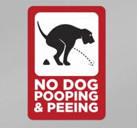Geen poep of plas sticker aanwijzingen