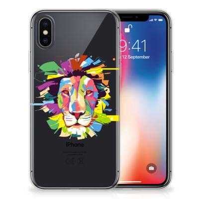 Apple iPhone X | Xs Telefoonhoesje met Naam Lion Color Apple iPhone X | Xs Telefoonhoesje met Naam Lion Color
