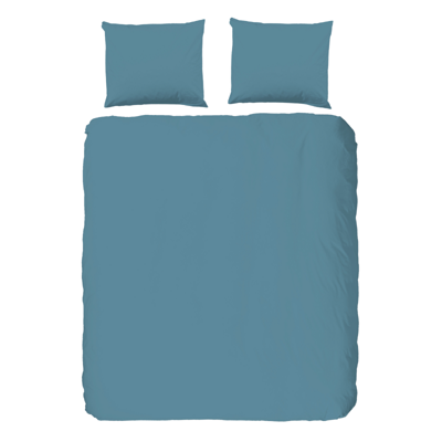 Dekbedovertrek Katoen Percale Lichte Kleuren Effen 140x200 Cm Blauw Anti Allergie & Anti Huisstofmijt Good Morning - Dekbed-Discounter.nl