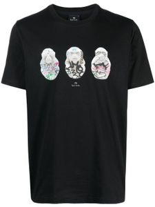 PS Paul Smith t-shirt en coton biologique à imprimé graphique - Noir