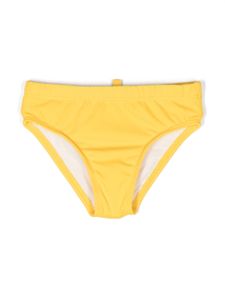 DSQUARED2 KIDS slip de bain à logo imprimé - Jaune