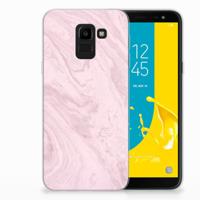 Samsung Galaxy J6 2018 | TPU | Siliconen hoesje | Marble Pink - Origineel Cadeau Vriendin