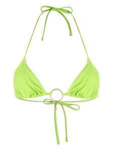 Roberto Cavalli haut de bikini à bonnets triangle - Vert