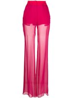 Nensi Dojaka pantalon en soei à coupe évasée - Rose