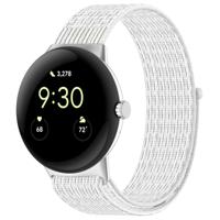 Google Pixel Watch Nylon Sport Loop Band - Wit Google Pixel Watch Nylon Sport Loop Band - Wit