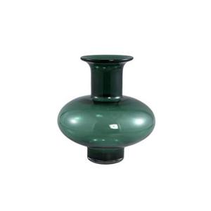 PTMD Nory Green glass bulb vase round wide