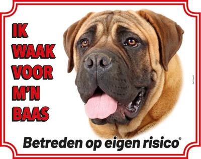 Bullmastiff Blond Waakbord