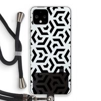 Crazy pattern: Pixel 4 Transparant Hoesje met koord