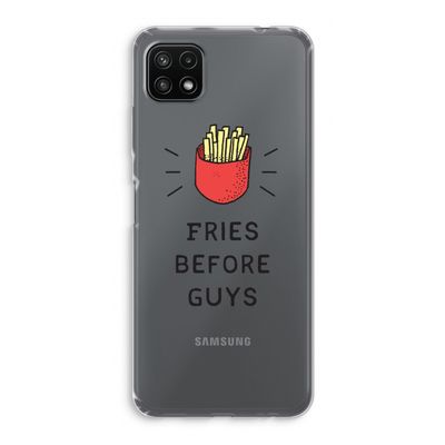 Fries before guys: Samsung Galaxy A22 5G Transparant Hoesje