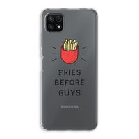 Fries before guys: Samsung Galaxy A22 5G Transparant Hoesje