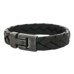 JOSH Heren Leren Armband Zwart | 24903-BRA