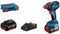 Bosch blauw gdx 18v-200 professional | accu-slag(moer)schroevendraaier | 2 x 4.0 ah accu + snellader | in l-case - 06019j2206
