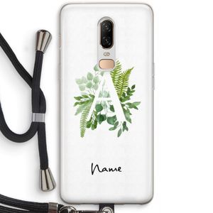 Green Brush: OnePlus 6 Transparant Hoesje met koord