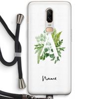 Green Brush: OnePlus 6 Transparant Hoesje met koord